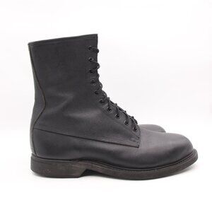Vintage 1994 Wolverine World Wide Men's 9 W Steel Toe Black Leather Combat Boots